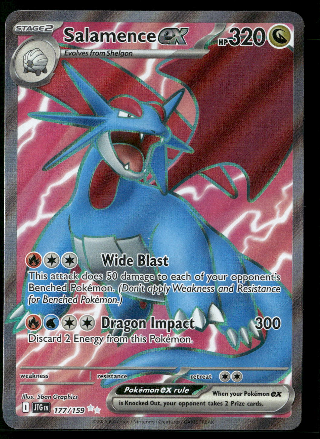 Salamence ex 177/159 SV09: Journey Together Ultra Rare NM Pokemon