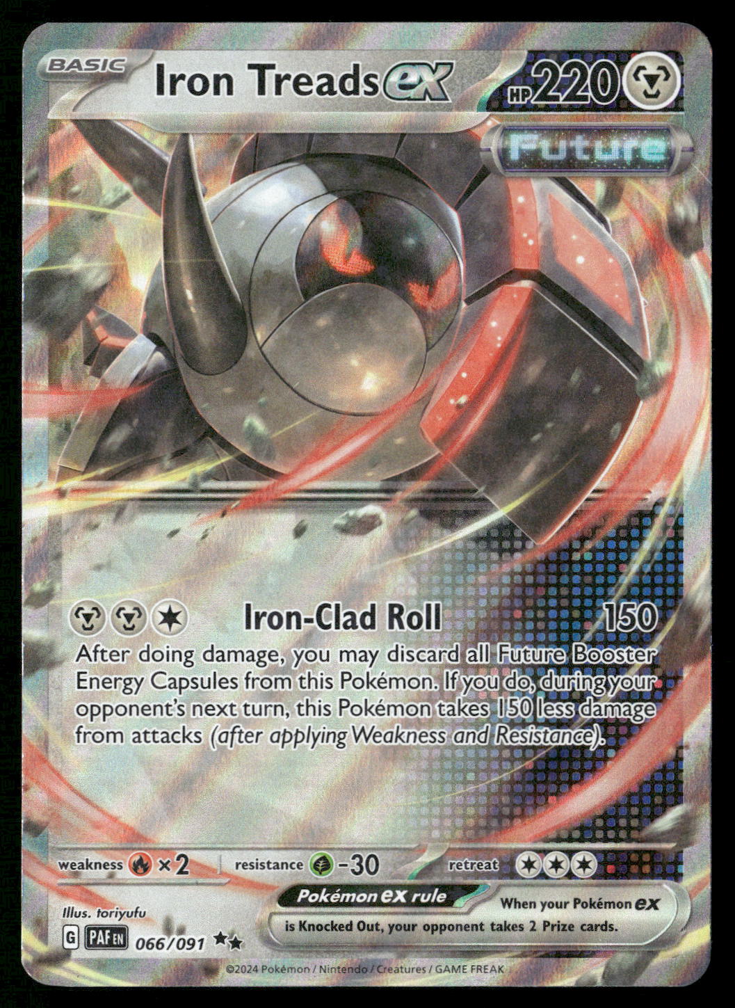 Iron Treads ex 066/091 SV: Paldean Fates Double Rare NM Pokemon