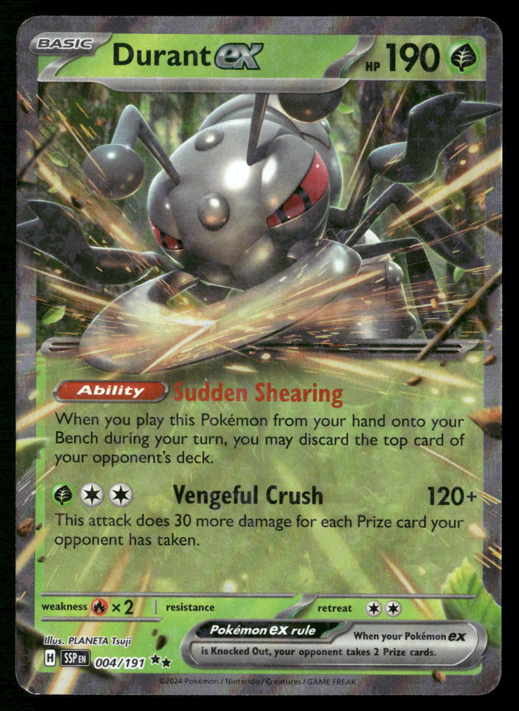 Durant ex 004/191 SV08: Surging Sparks Double Rare NM Pokemon