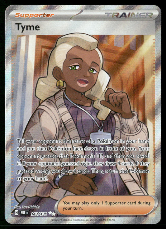 Tyme 143/131 SV: Prismatic Evolutions Ultra Rare NM Pokemon
