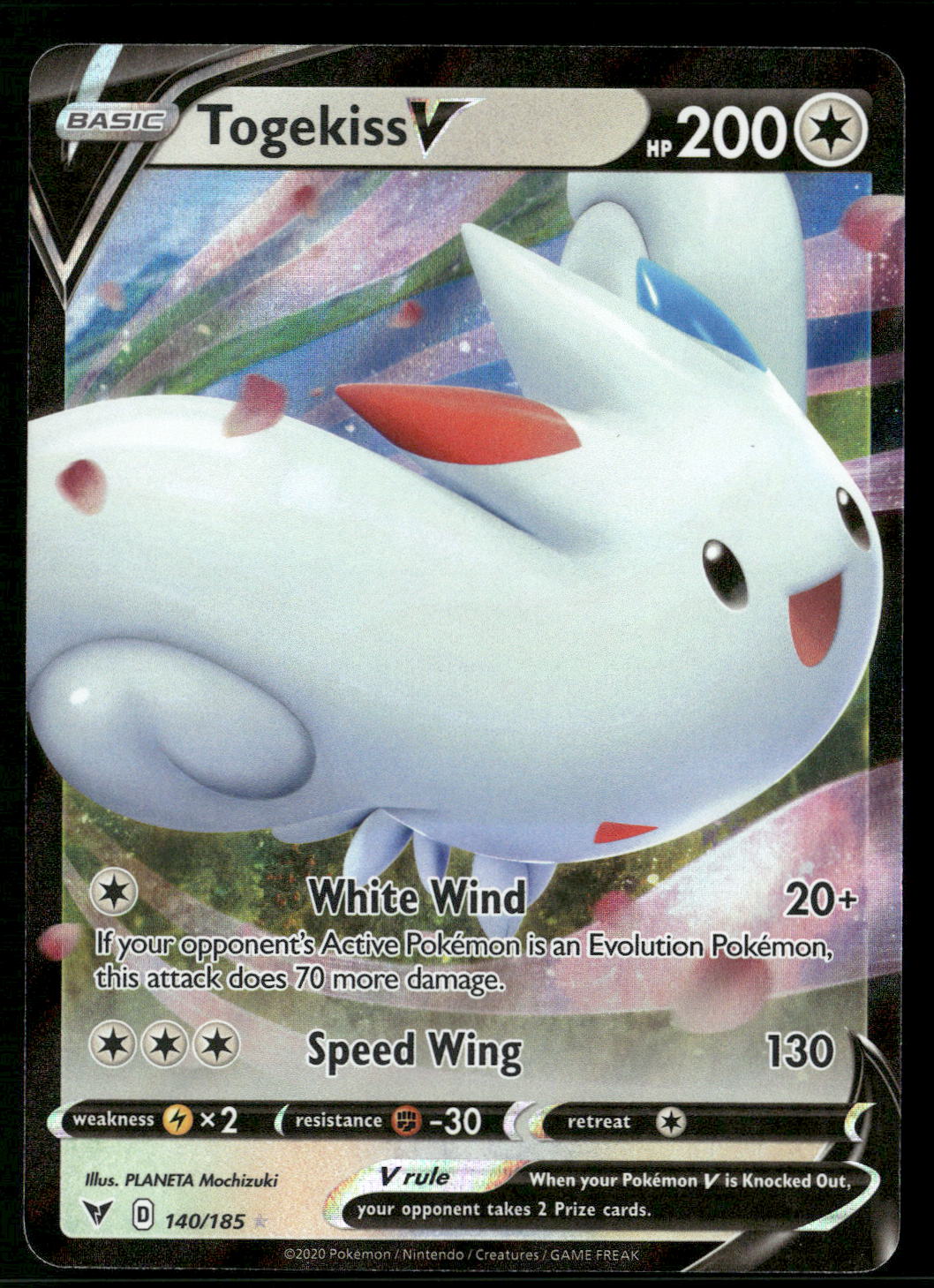 Togekiss V 140/185 SWSH04: Vivid Voltage Ultra Rare NM Pokemon