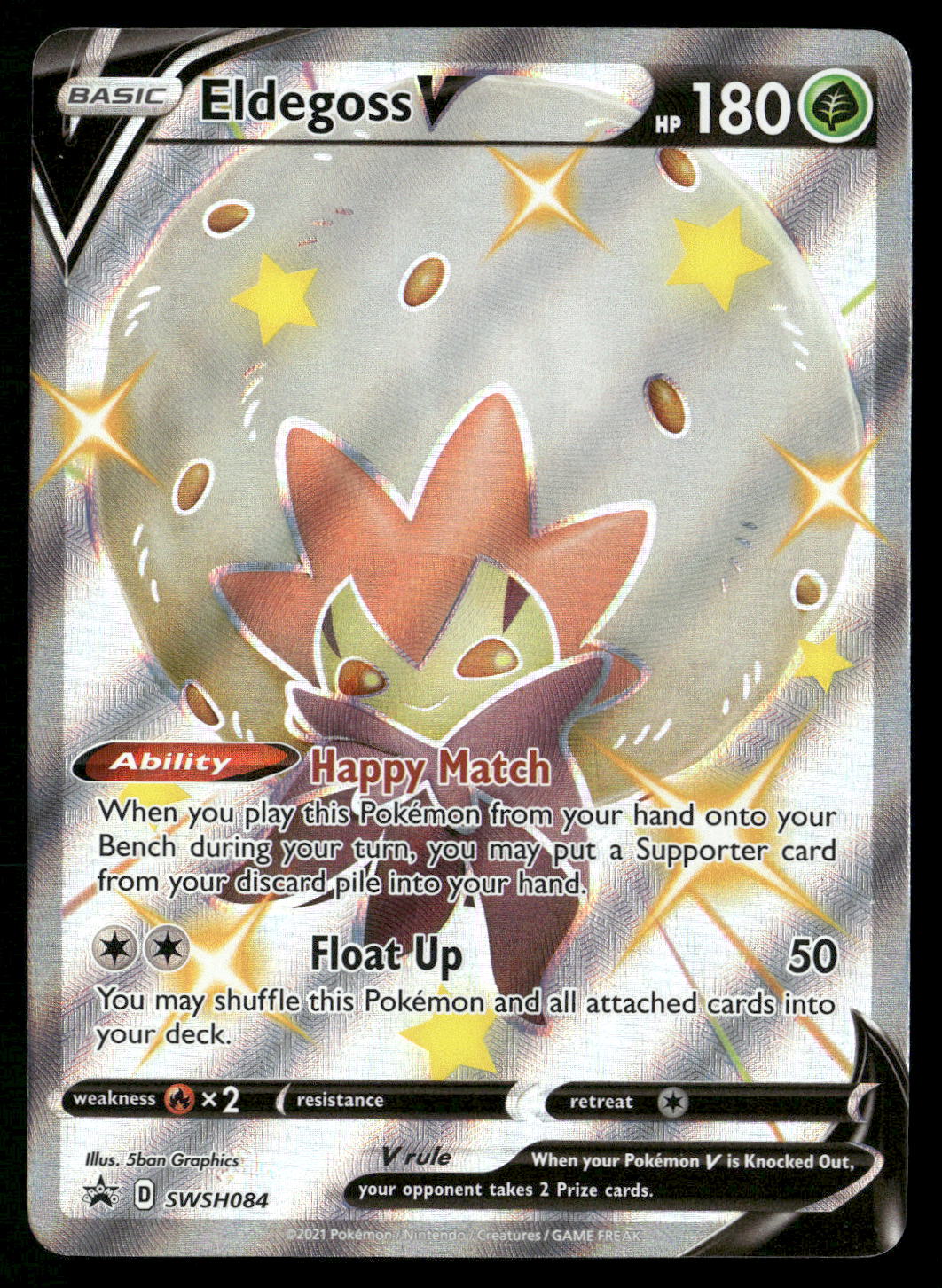 Eldegoss V SWSH084 SWSH: Sword & Shield Promo Cards Promo NM Pokemon