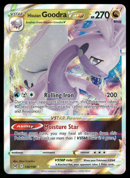 Hisuian Goodra VSTAR 136/196 SWSH11: Lost Origin Ultra Rare NM Pokemon