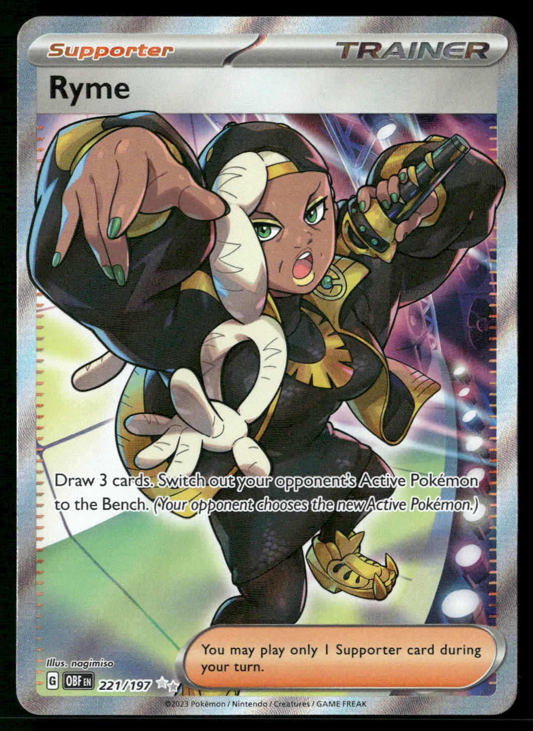 Ryme 221/197 SV03: Obsidian Flames Ultra Rare NM Pokemon