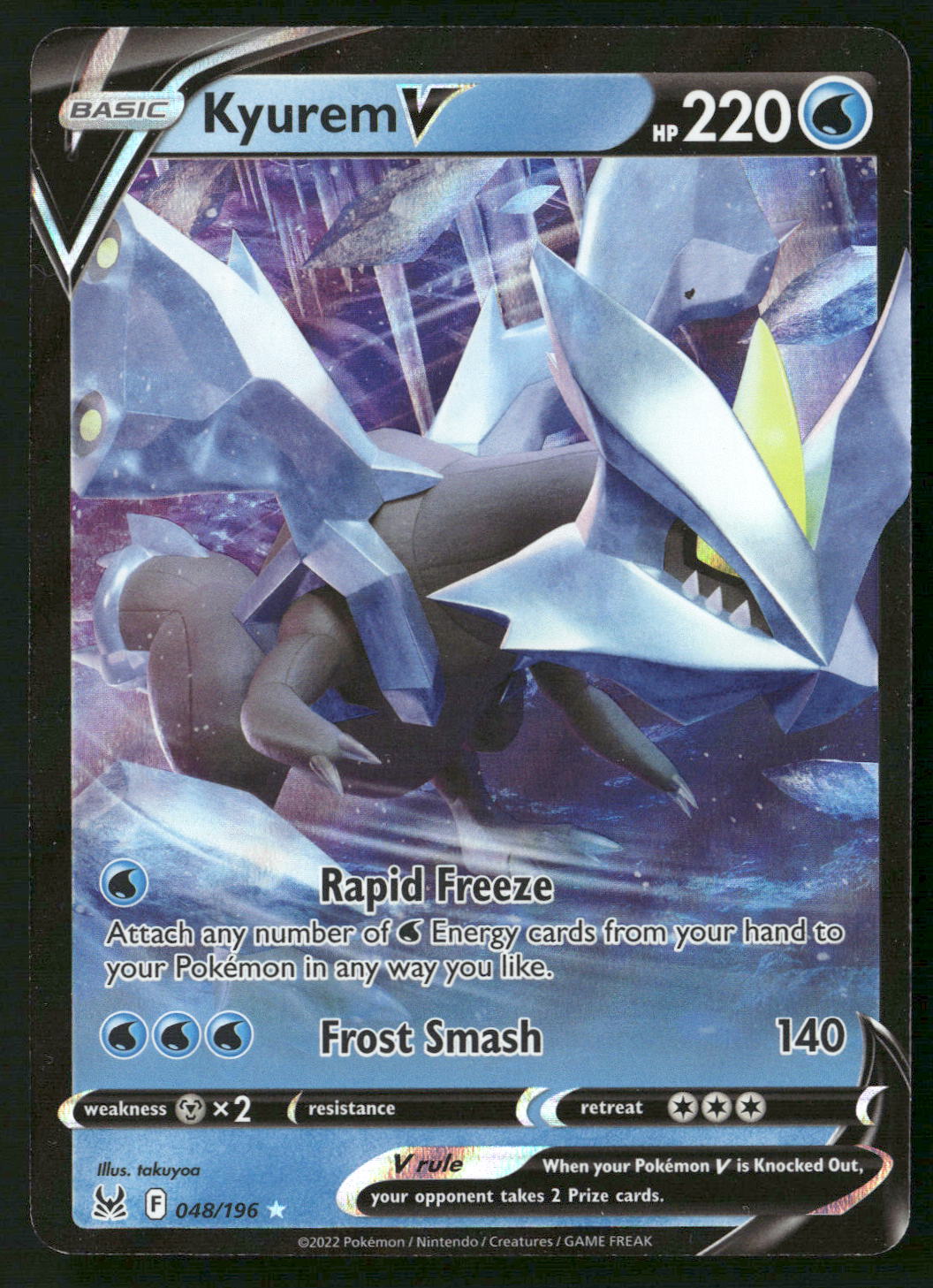 Kyurem V 048/196 SWSH11: Lost Origin Ultra Rare NM Pokemon