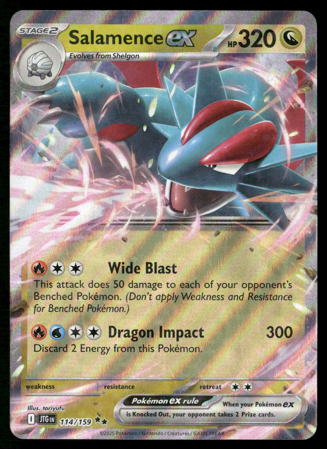 Salamence ex 114/159 SV09: Journey Together Double Rare NM Pokemon