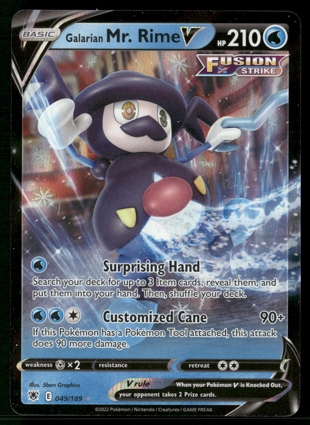 Galarian Mr. Rime V 049/189 SWSH10: Astral Radiance Ultra Rare NM Pokemon