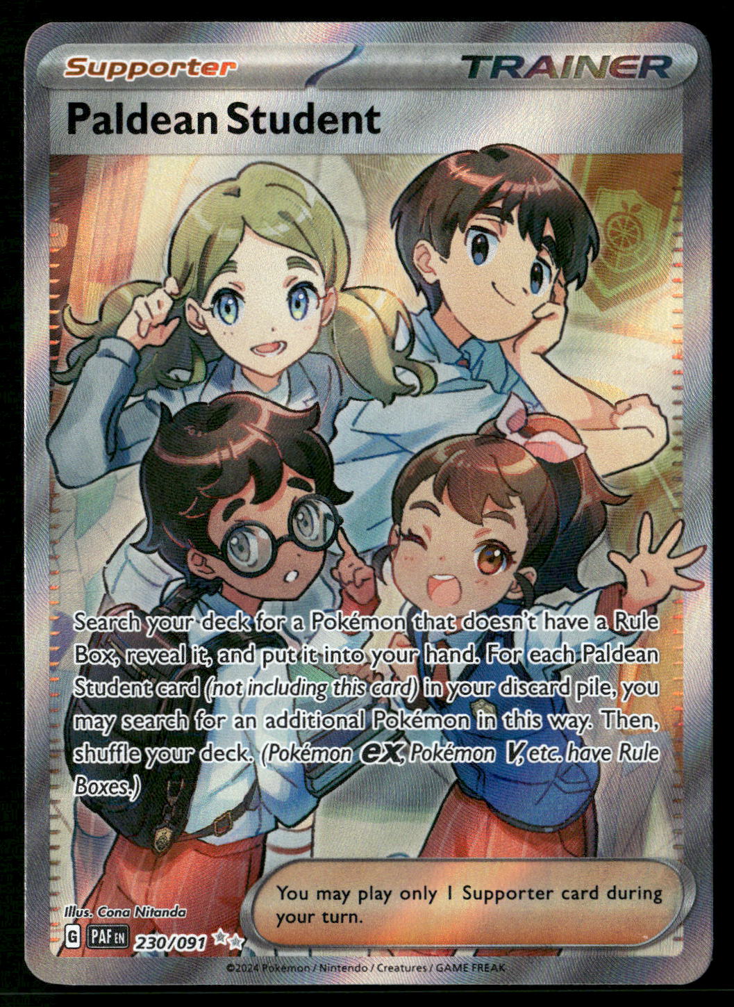 Paldean Student 230/091 SV: Paldean Fates Ultra Rare NM Pokemon