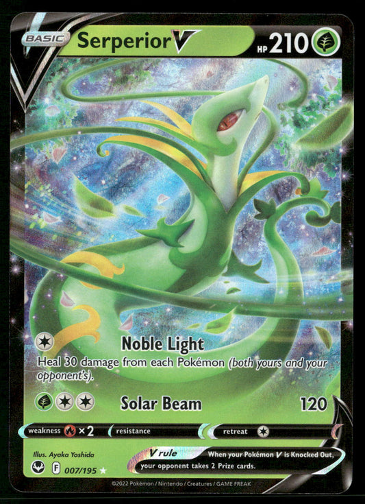Serperior V 007/195 SWSH12: Silver Tempest Ultra Rare NM Pokemon