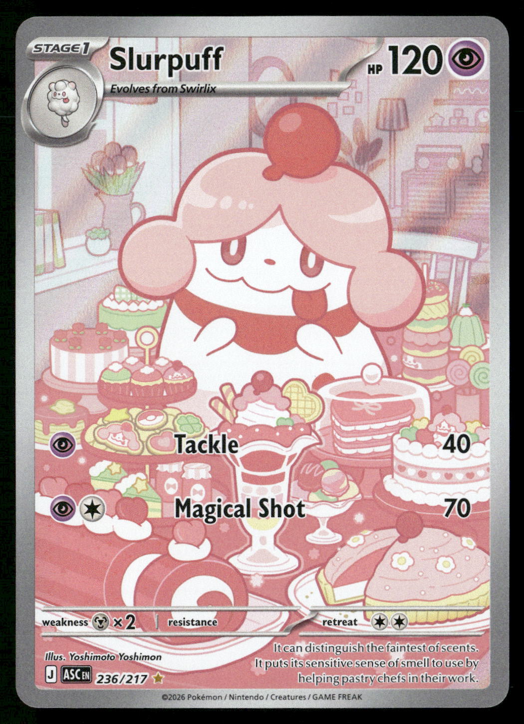 Slurpuff 236/217 ME: Ascended Heroes Illustration Rare NM Pokemon