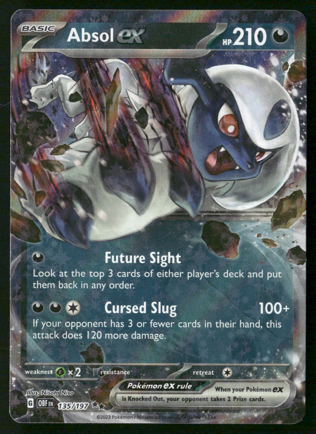 Absol ex 135/197 SV03: Obsidian Flames Double Rare NM Pokemon