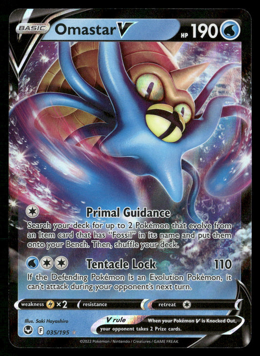 Omastar V 035/195 SWSH12: Silver Tempest Ultra Rare NM Pokemon