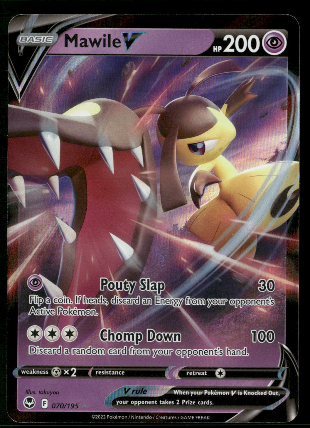 Mawile V 070/195 SWSH12: Silver Tempest Ultra Rare NM Pokemon