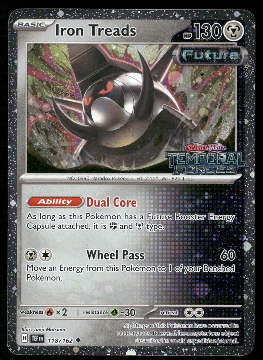 Iron Treads (Temporal Forces Stamped) 118/162 Cosmo Holo Uncommon NM Pokemon
