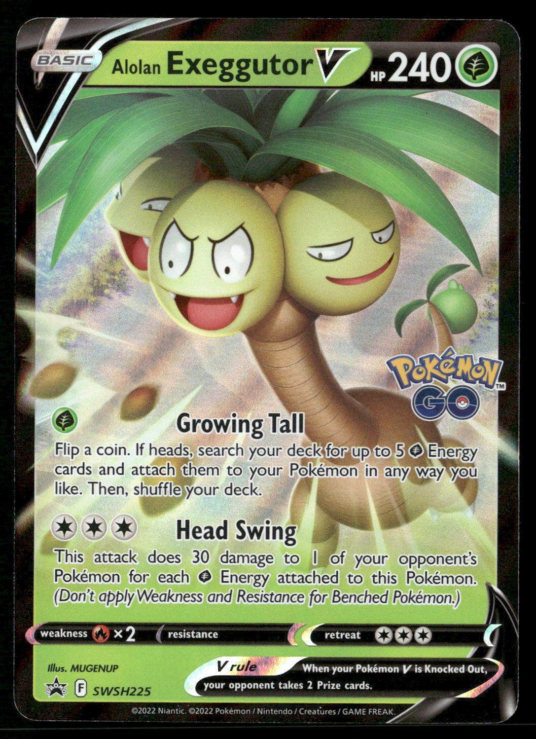 Alolan Exeggutor V SWSH225 SWSH: Sword & Shield Promo Cards Promo NM Pokemon