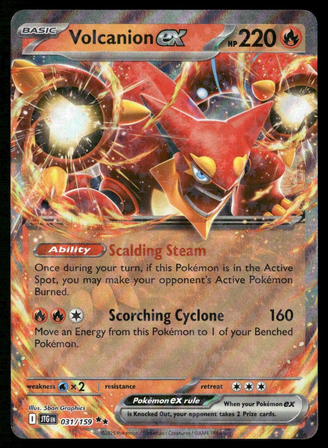 Volcanion ex 031/159 SV09: Journey Together Double Rare NM Pokemon