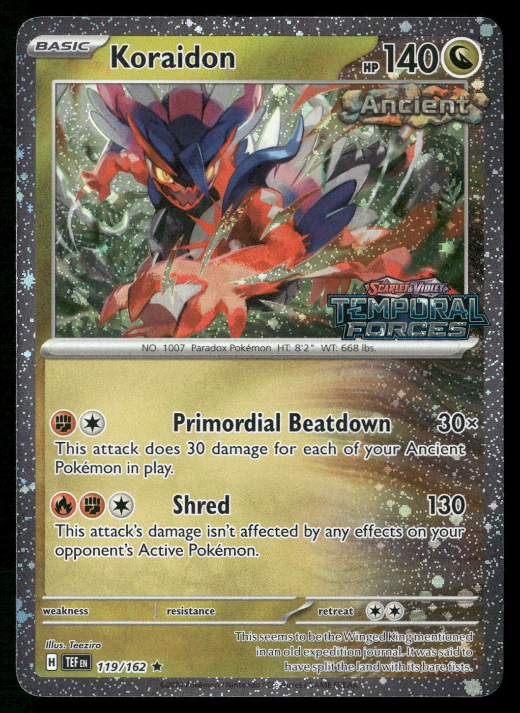 Koraidon (European Promo) 119/162 Temporal Forces Promo NM Pokemon