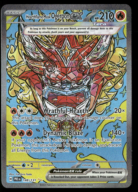 Hearthflame Mask Ogerpon ex 148/131 SV: Prismatic Evolutions NM