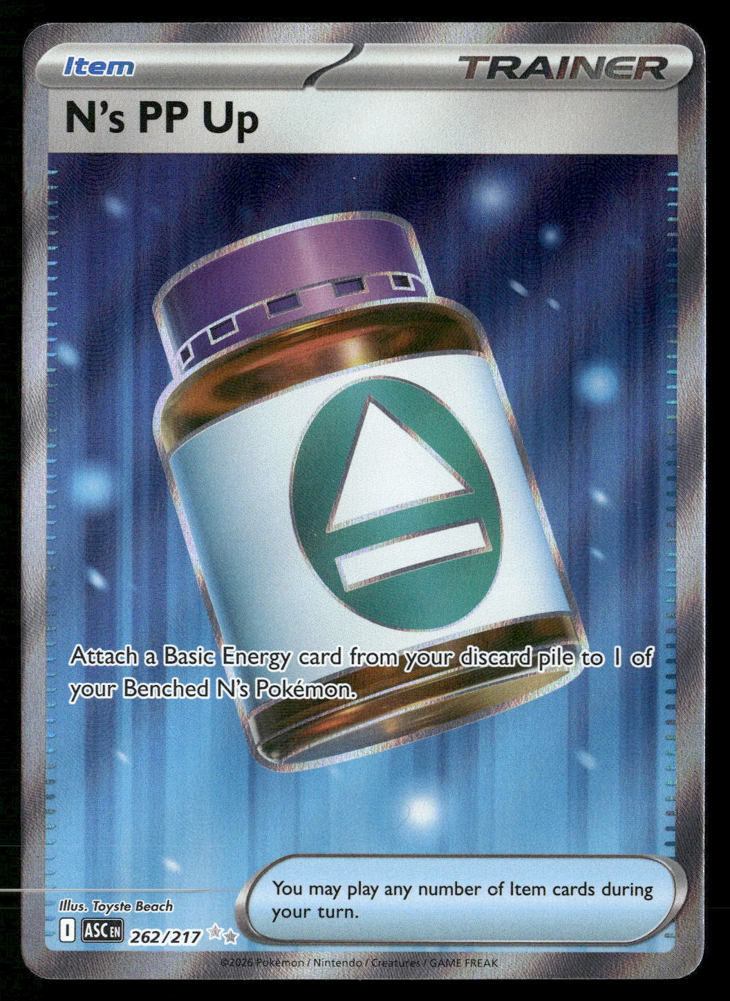 N's PP Up 262/217 ME: Ascended Heroes Ultra Rare NM