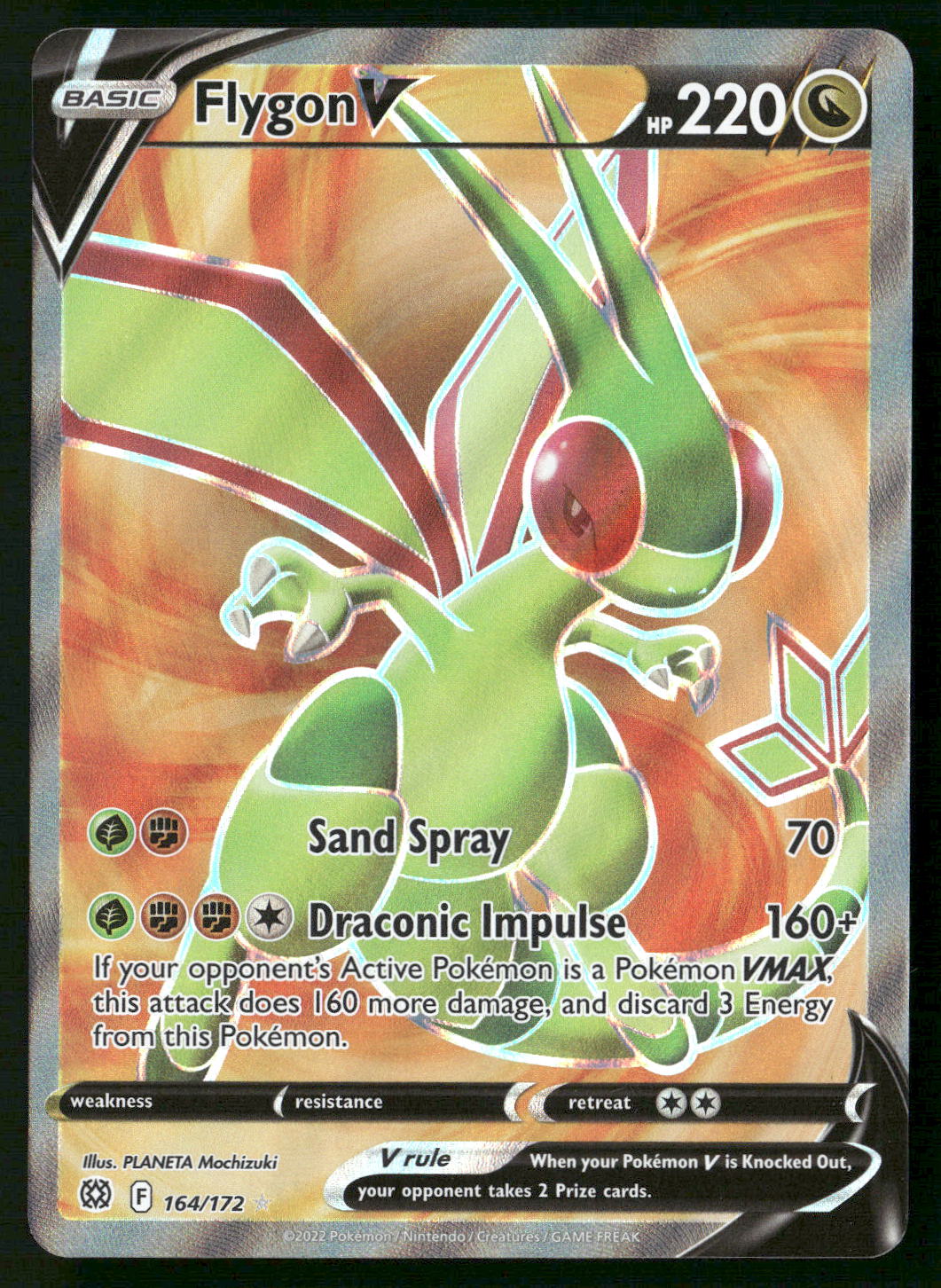 Flygon V (Full Art) 164/172 SWSH09: Brilliant Stars Ultra Rare NM Pokemon