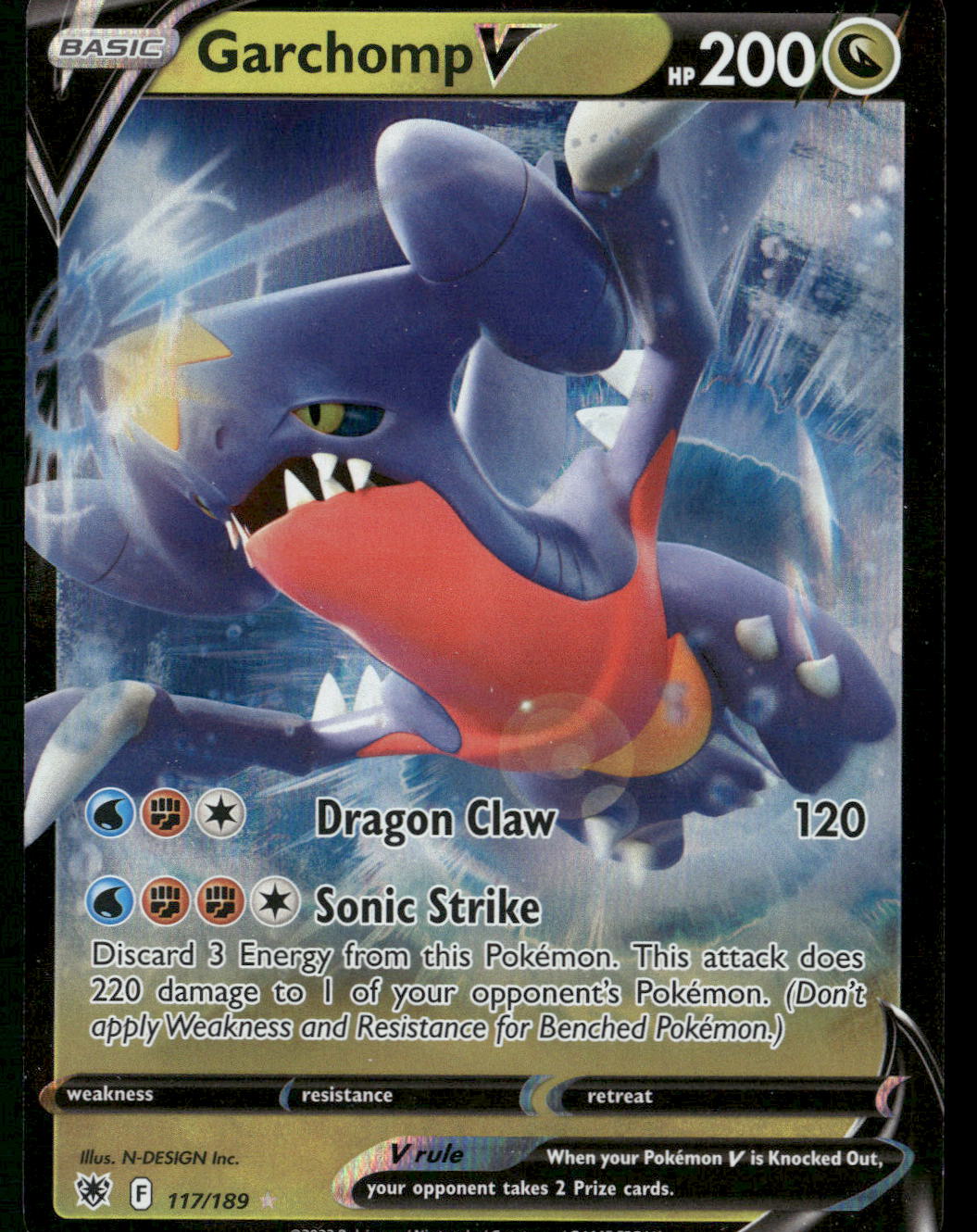 Garchomp V 117/189 SWSH10: Astral Radiance Ultra Rare NM Pokemon