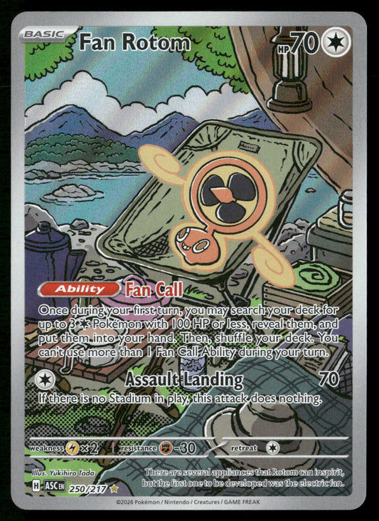 Fan Rotom 250/217 ME: Ascended Heroes Illustration Rare NM Pokemon