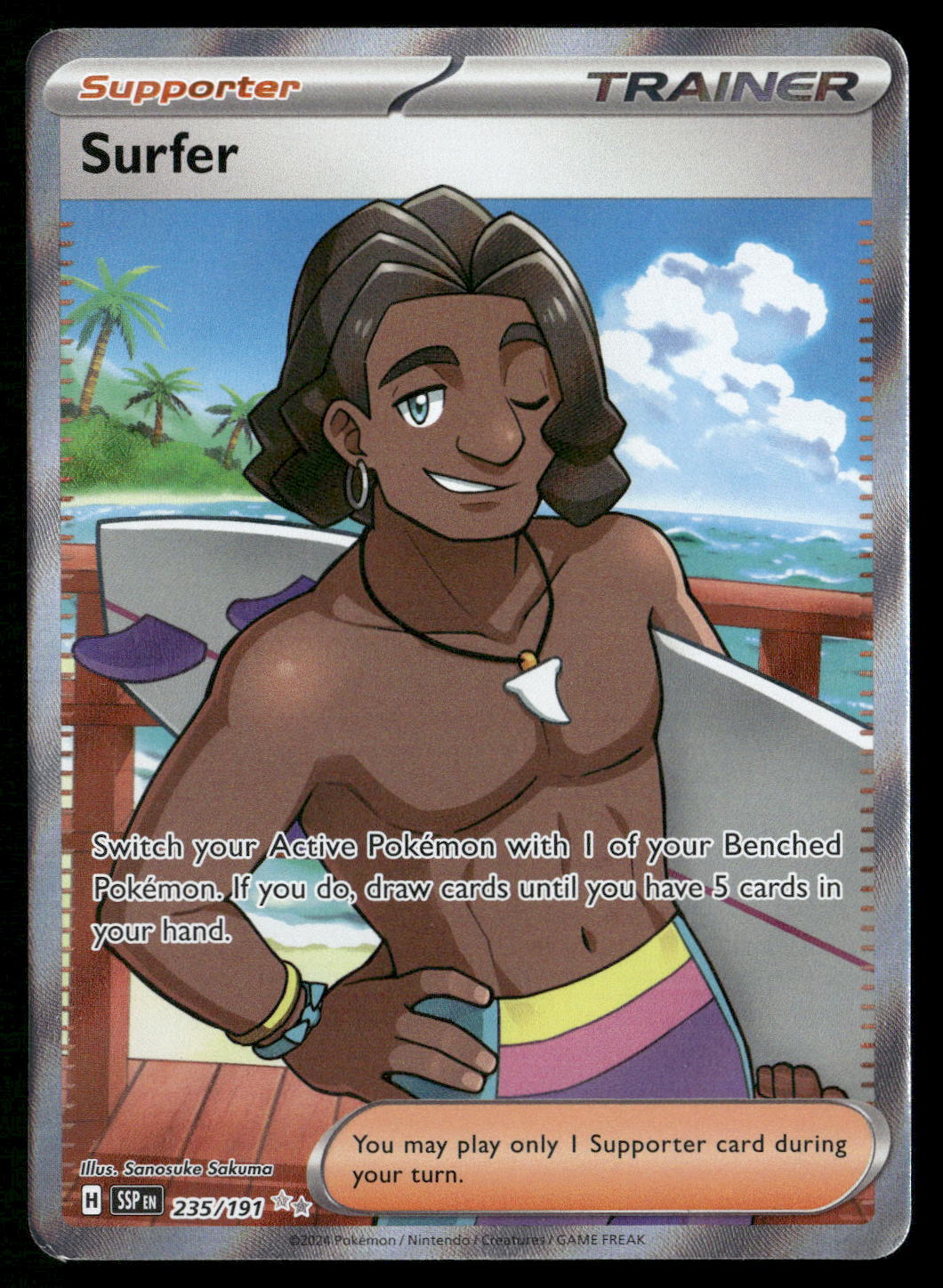 Surfer 235/191 SV08: Surging Sparks Ultra Rare NM Pokemon