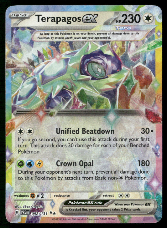 Terapagos ex 092/131 SV: Prismatic Evolutions Double Rare NM Pokemon