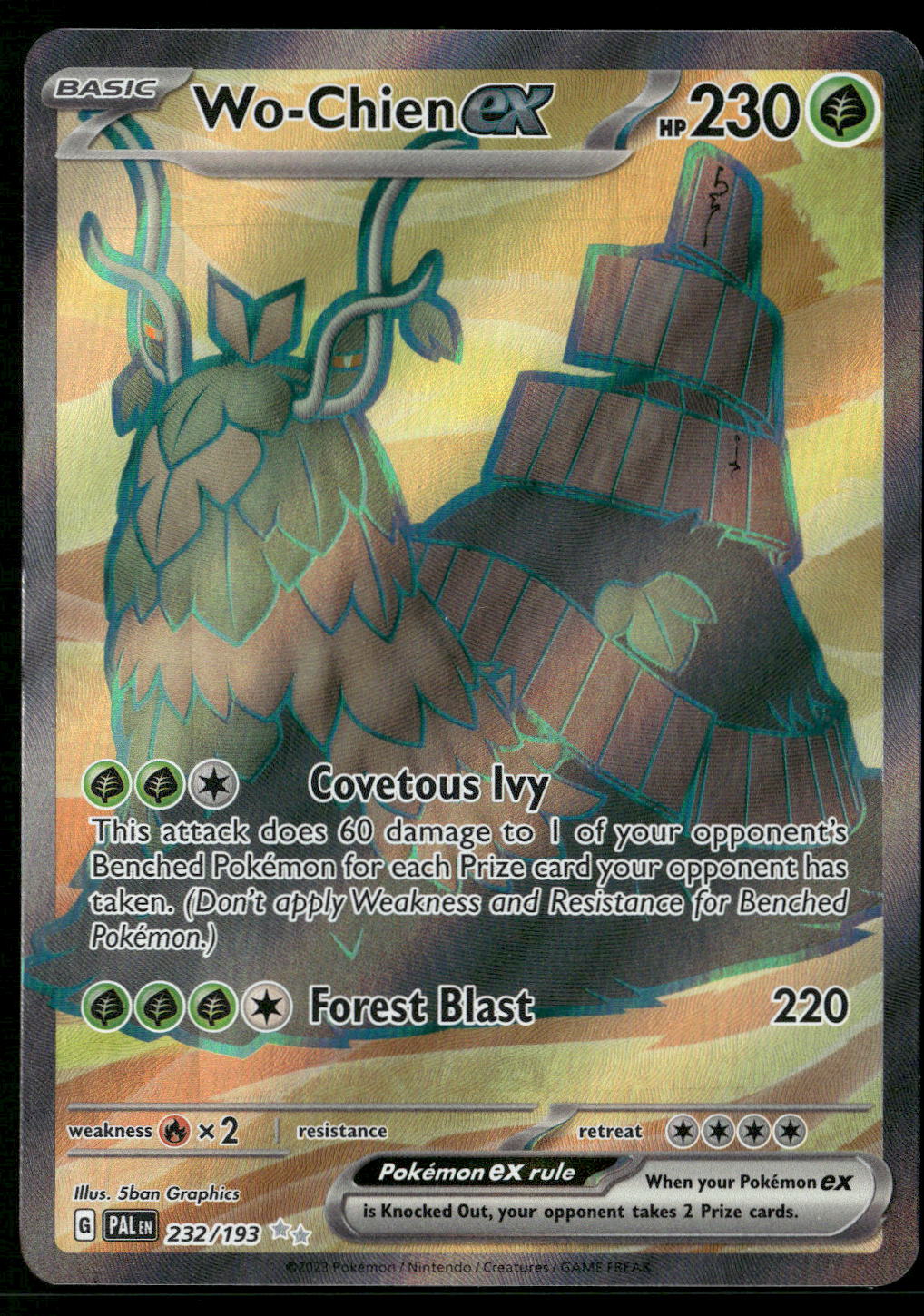 Wo-Chien ex 232/193 SV02: Paldea Evolved Ultra Rare NM Pokemon