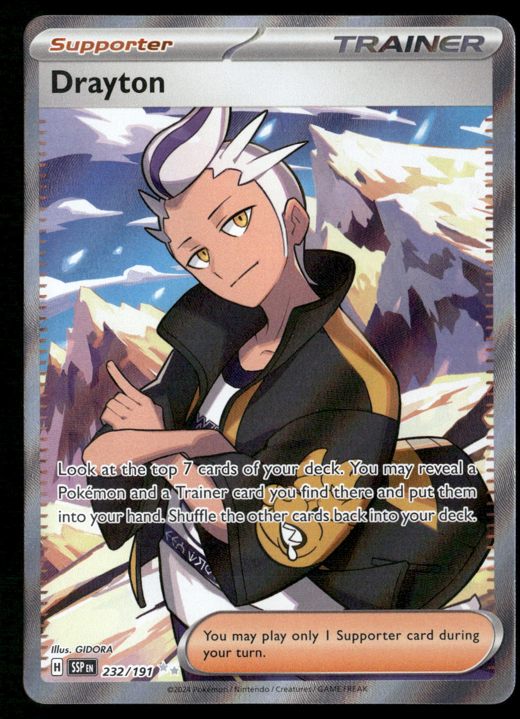Drayton 232/191 SV08: Surging Sparks Ultra Rare NM Pokemon