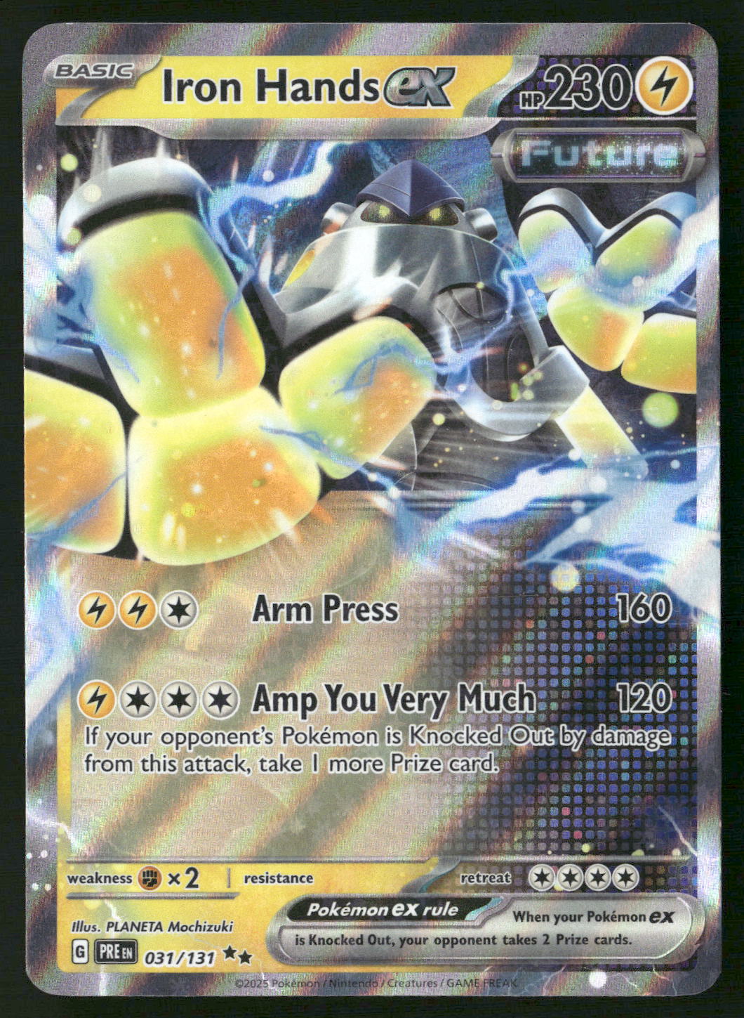 Iron Hands ex 031/131 SV: Prismatic Evolutions Double Rare NM Pokemon
