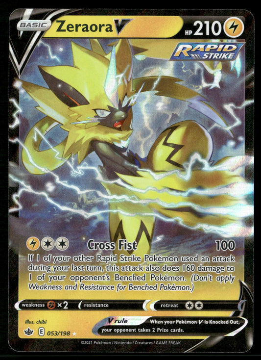Zeraora V 053/198 SWSH06: Chilling Reign Ultra Rare NM Pokemon