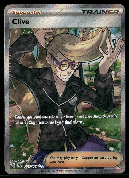 Clive 227/091 SV: Paldean Fates Ultra Rare NM Pokemon
