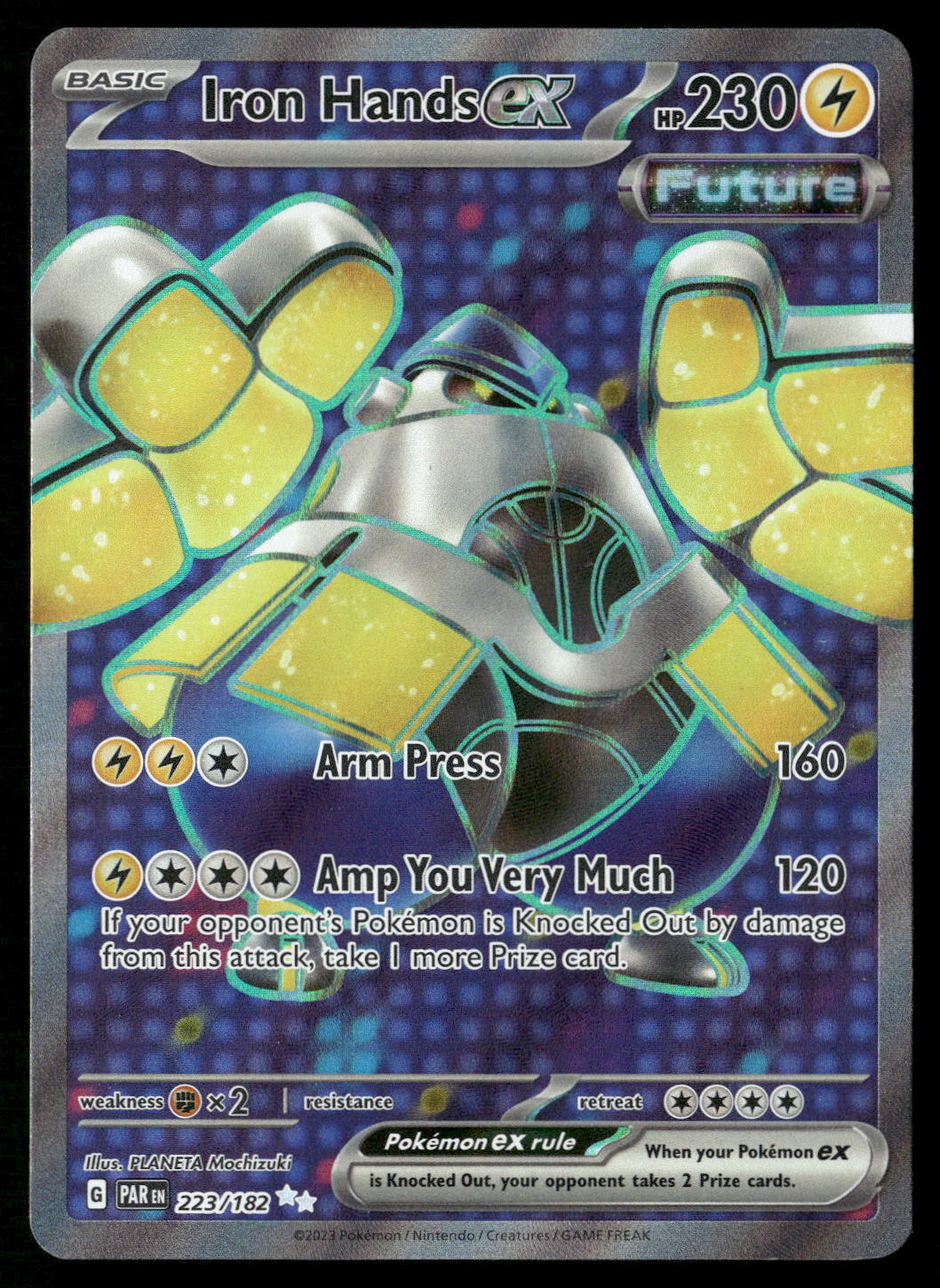 Iron Hands ex 223/182 SV04: Paradox Rift Ultra Rare NM Pokemon