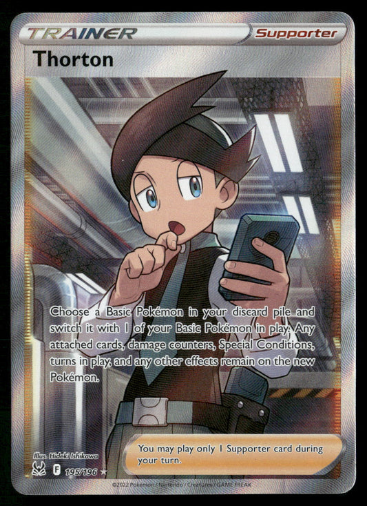 Thorton (Full Art) 195/196 SWSH11: Lost Origin Ultra Rare NM Pokemon