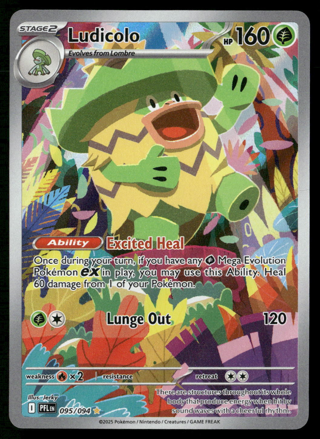 Ludicolo 095/094 ME02: Phantasmal Flames Illustration Rare NM Pokemon
