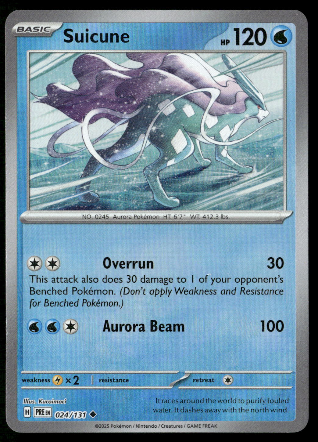 Suicune (Master Ball Pattern) 024/131 SV: Prismatic Evolutions Uncommon NM