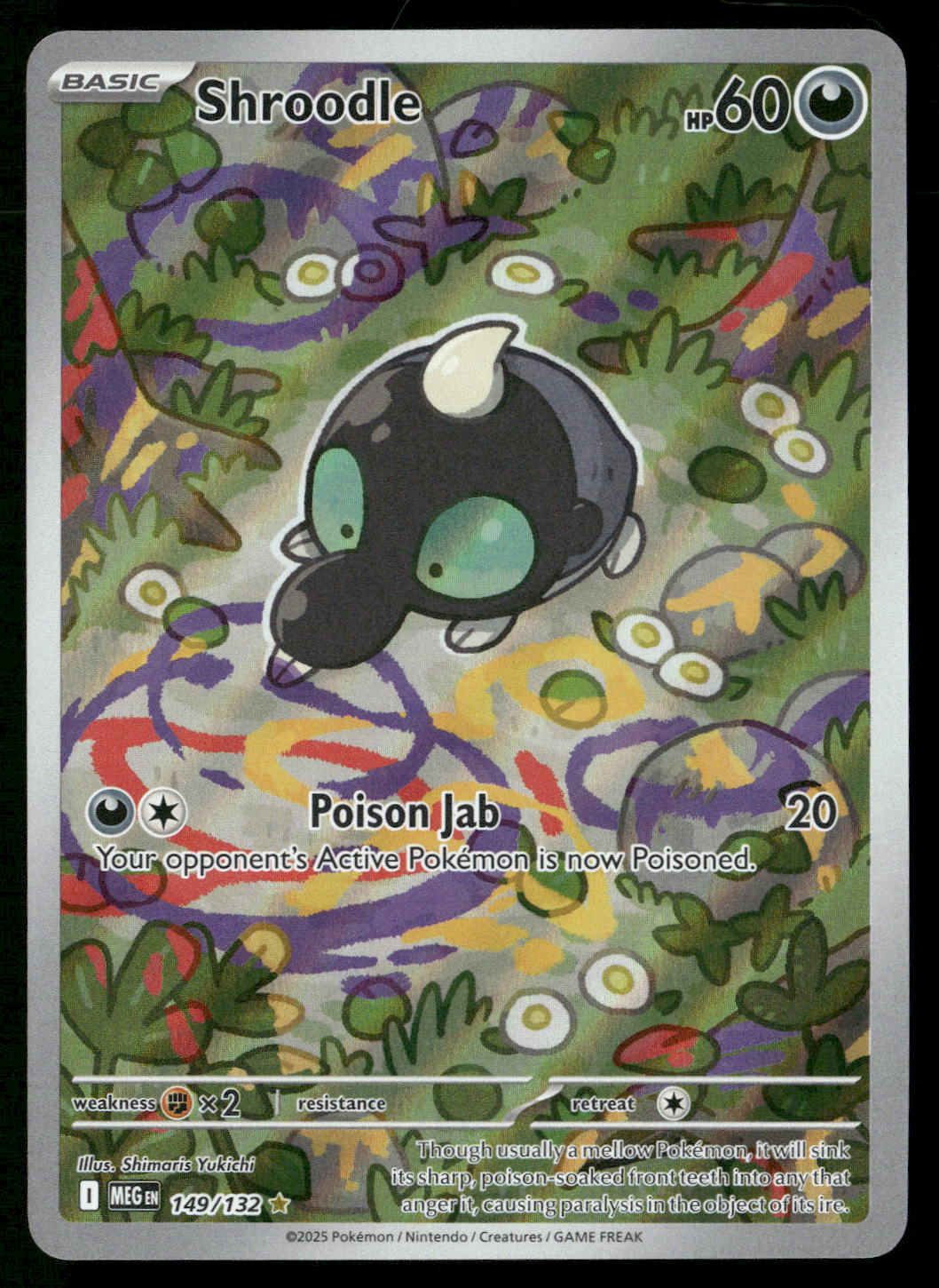 Shroodle 149/132 ME01: Mega Evolution Illustration Rare NM Pokemon