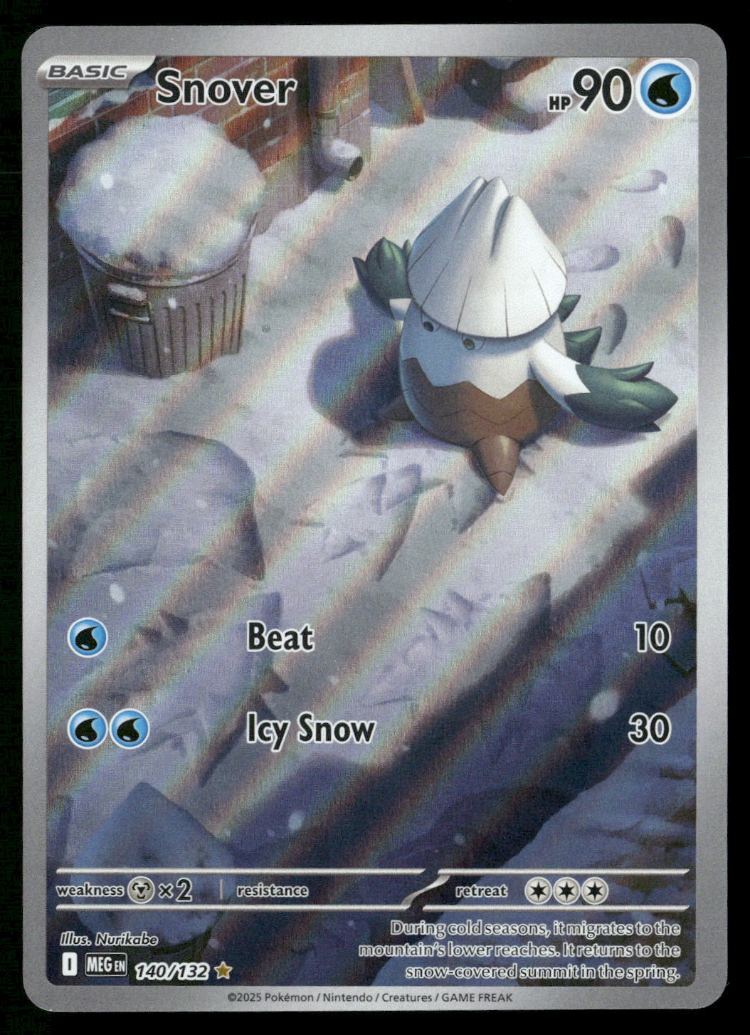 Snover 140/132 ME01: Mega Evolution Illustration Rare NM Pokemon