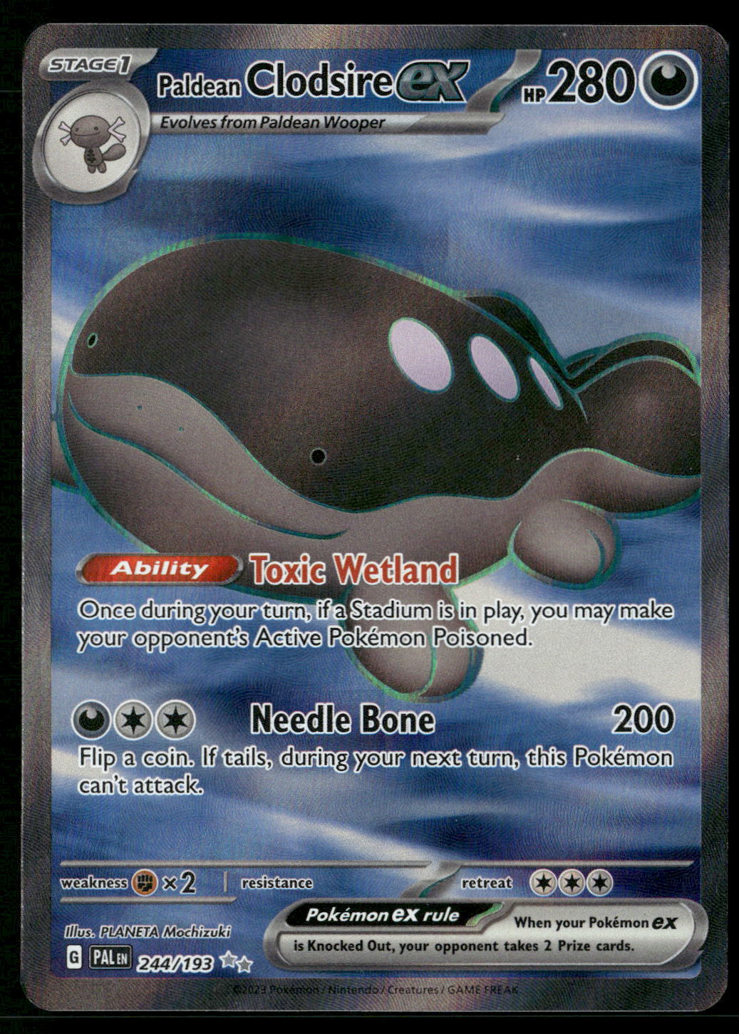 Paldean Clodsire ex 244/193 SV02: Paldea Evolved Ultra Rare NM Pokemon