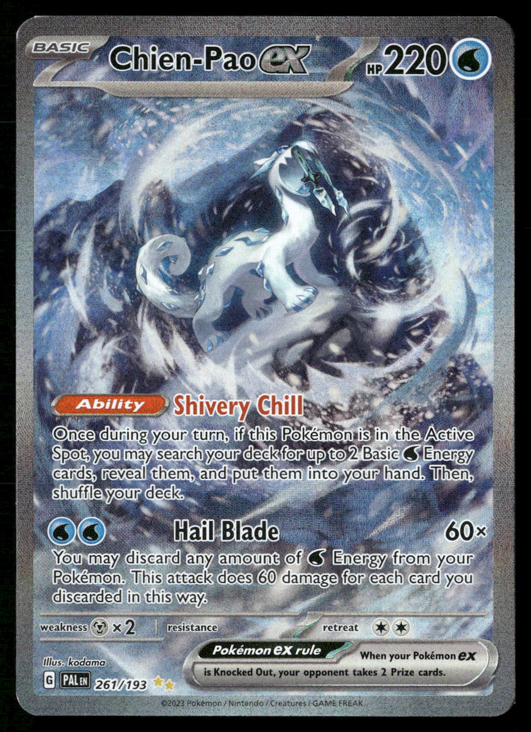 Chien-Pao ex 261/193 SV02: Paldea Evolved Special Illustration Rare NM Pokemon