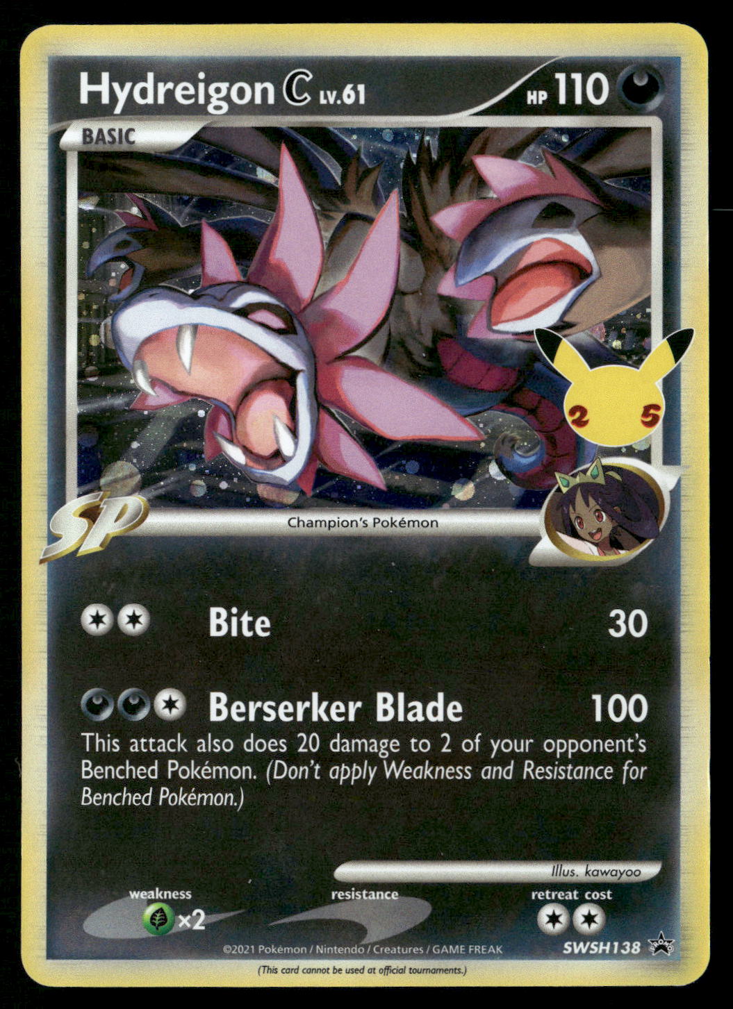 Hydreigon C lv.61 SWSH138 SWSH: Sword & Shield Promo Cards Promo NM Pokemon