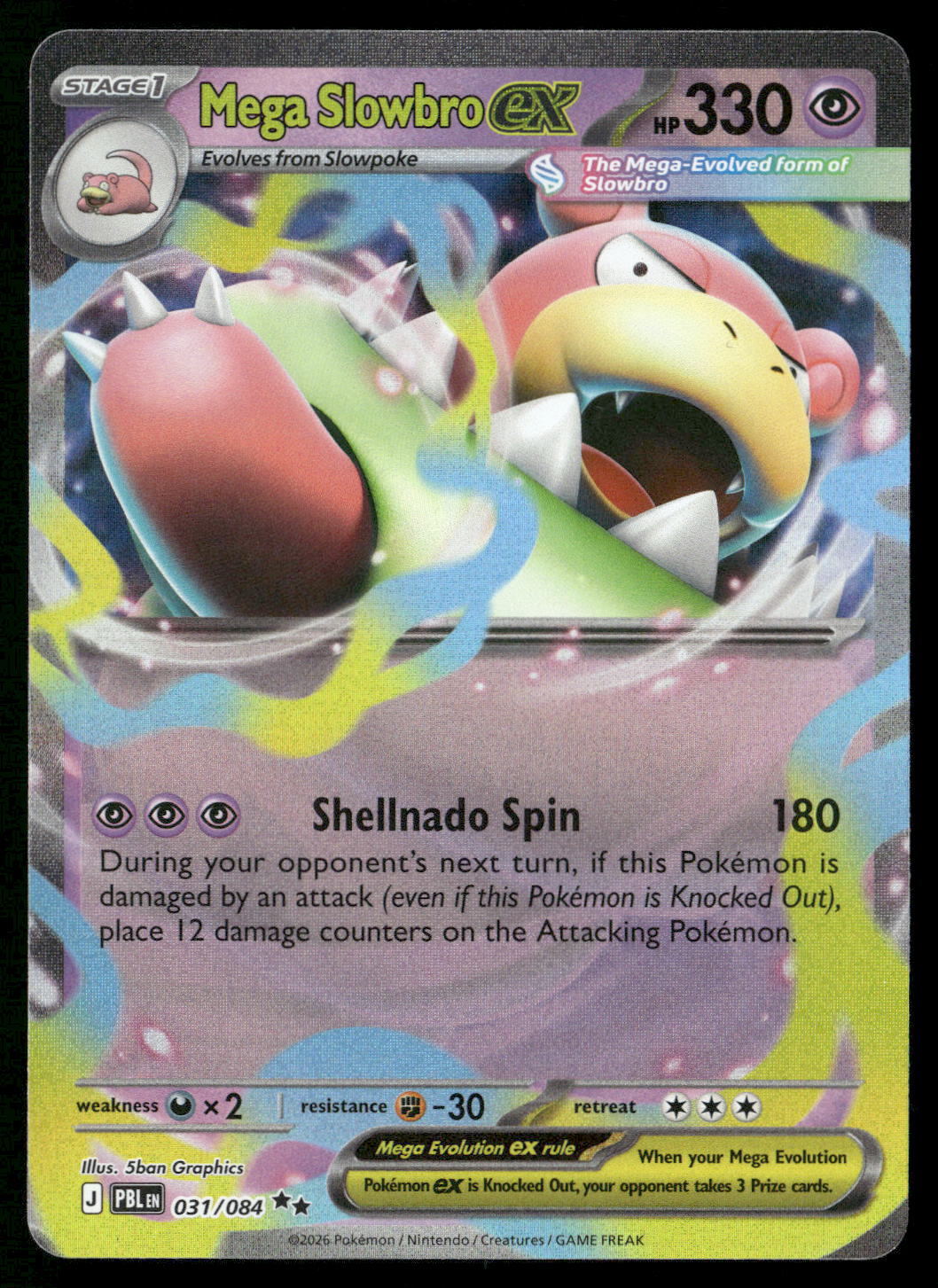 Mega Slowbro ex 031/084 ME05: Pitch Black Double Rare NM