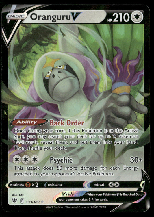 Oranguru V 133/189 SWSH10: Astral Radiance Ultra Rare NM Pokemon