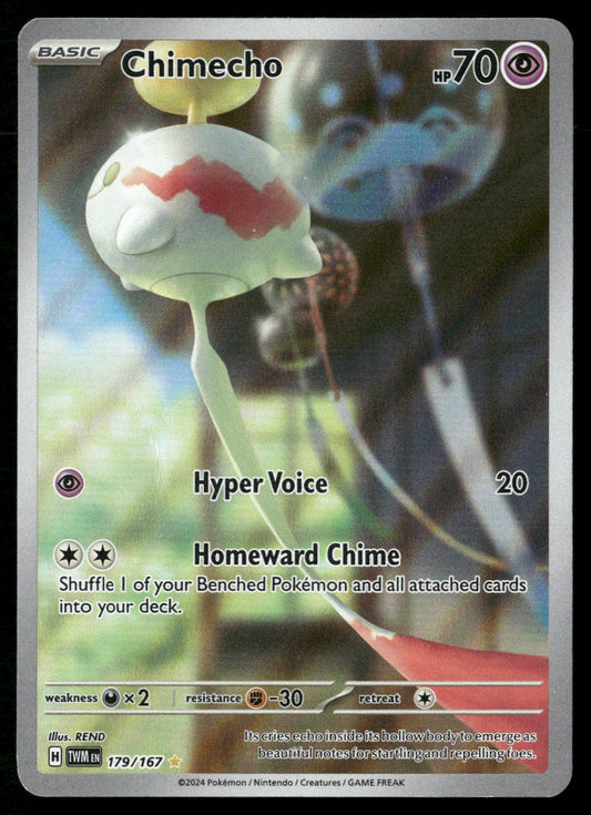 Chimecho 179/167 SV06: Twilight Masquerade Illustration Rare NM Pokemon