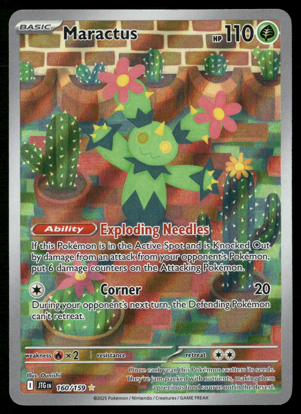 Maractus 160/159 SV09: Journey Together Illustration Rare NM Pokemon
