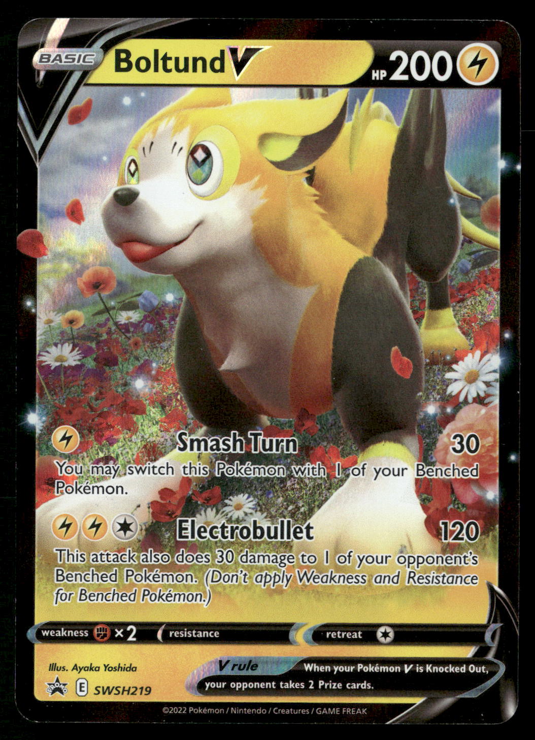 Boltund V SWSH219 SWSH: Sword & Shield Promo Cards Promo NM Pokemon