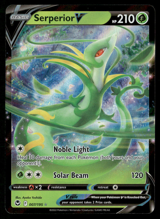 Serperior V 007/195 SWSH12: Silver Tempest Ultra Rare NM Pokemon