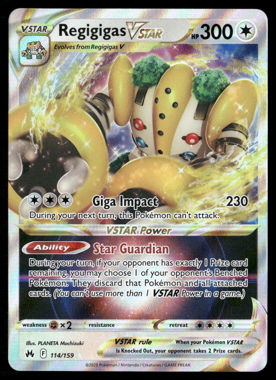 Regigigas VSTAR 114/159 SWSH: Crown Zenith Ultra Rare NM Pokemon