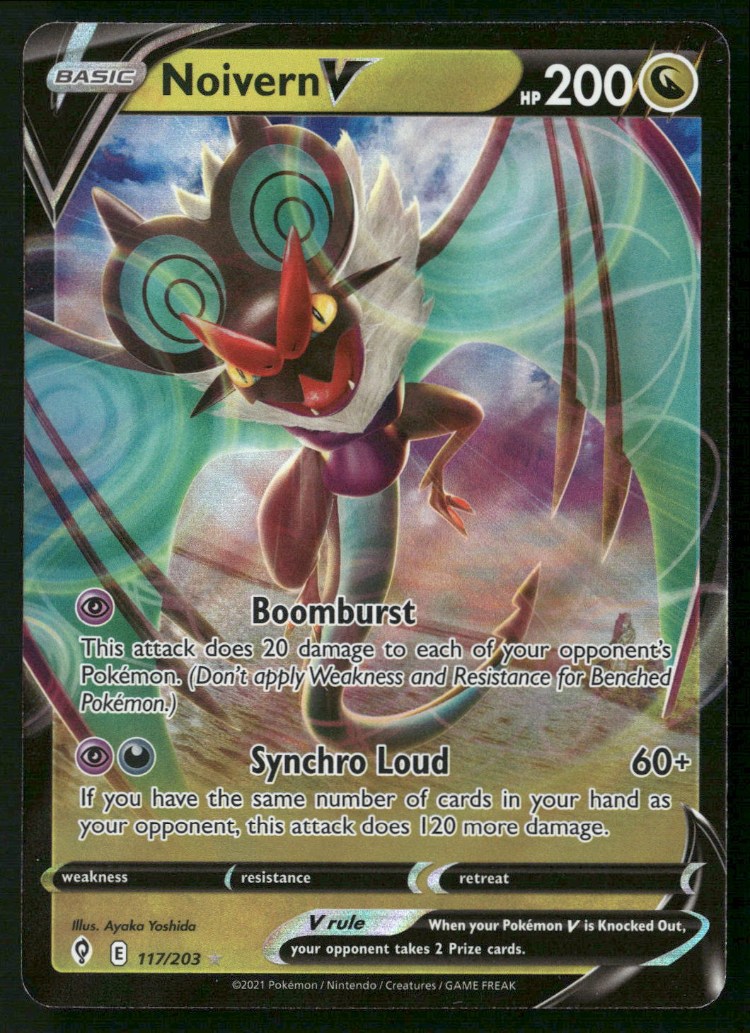 Noivern V 117/203 SWSH07: Evolving Skies Ultra Rare NM Pokemon